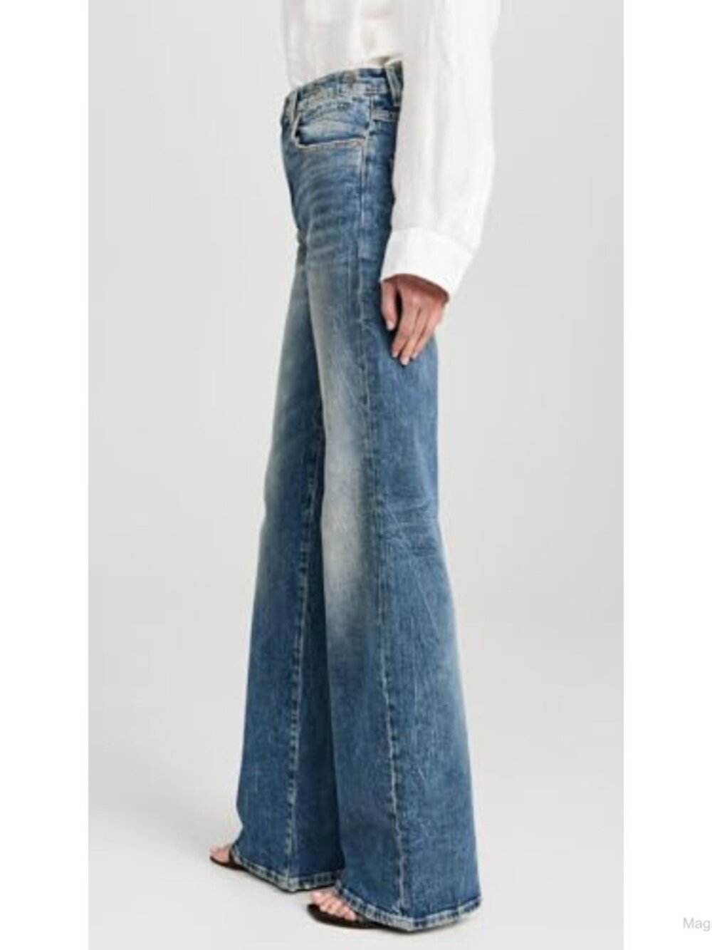High Rise Flared Stretch Denim Jeans - Picture 3 of 5